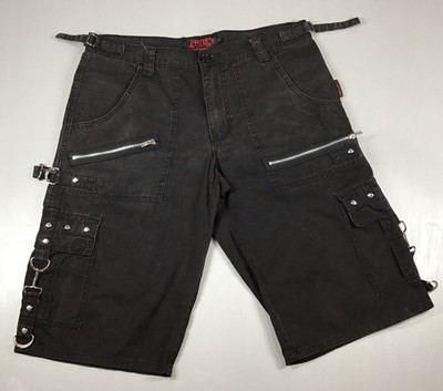 Tripp NYC Daang Goodman Cargo Shorts 34 Baggy Goth DRings Chain Punk Grunge Y2K