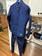 vintage Parkway 2-piece neoprene scuba diving wetsuit, Adult XL, 1980 s Navy