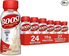 BOOST Original Ready to Drink Nutritional Drinks  Vanilla, 8 Fl Oz Bottles PK 24