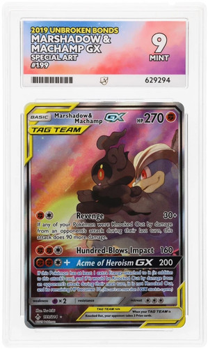 Marshadow & Machamp-GX graded ACE 9 for sale on eBay