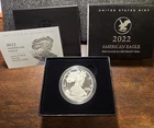 2022 W  American Silver Eagle Proof Bullion $1 Coin OGP COA