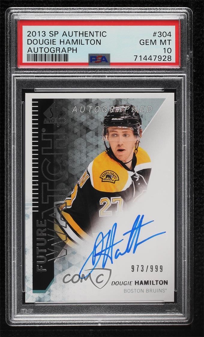 2013 SP Authentic Future Watch Dougie Hamilton PSA 10 GEM MT Rookie Auto RC 0ll