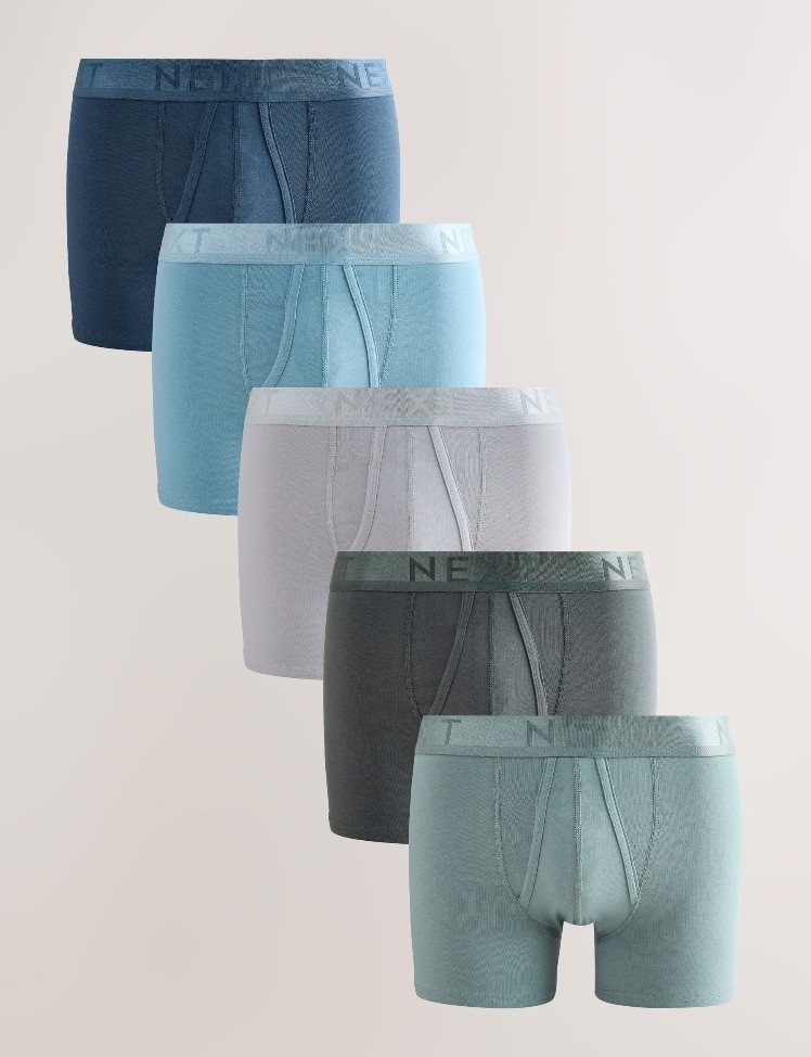 BNWT Next Mens Cotton Stretch A Front Boxers Trunks 5 Pack SIZE 2XL / XXL image 4