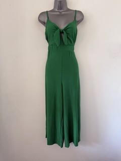Fab New Look Green stretchy summer jumpsuit SZ 16