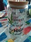 pretty 16oz Glass Cup For A Person Who Loves 4/20 All Over Decals Great Gift — photo 3