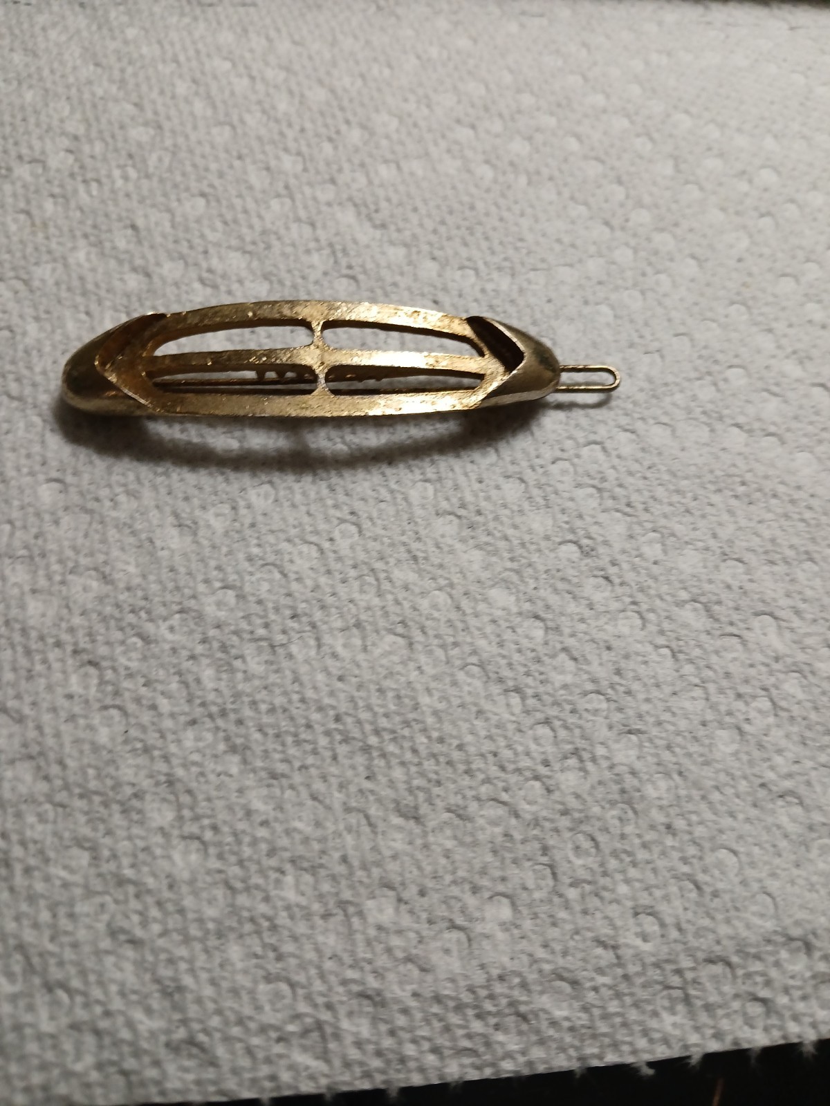 Vintage Gold-tone Metal Hair Barrette