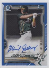 2021 Bowman Chrome Prospect Blue Refractor 105/150 Michael Guldberg Auto 1b8