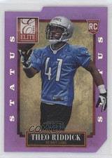 2013 Panini Elite Rookie Status Purple Die-Cut 23/41 Theo Riddick #192 2w3