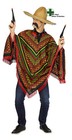 Poncho Mexiko Mexikaner Mexikanisches Kostüm mit Sombrero Karneval Fasching KK