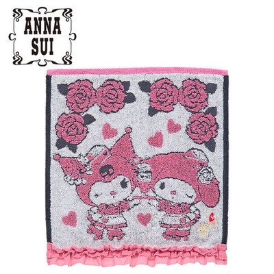 Sanrio ANNA SUI x My Melody & Kuromi Towel Handkerchief Pink/Frill 2025AW JP LTD