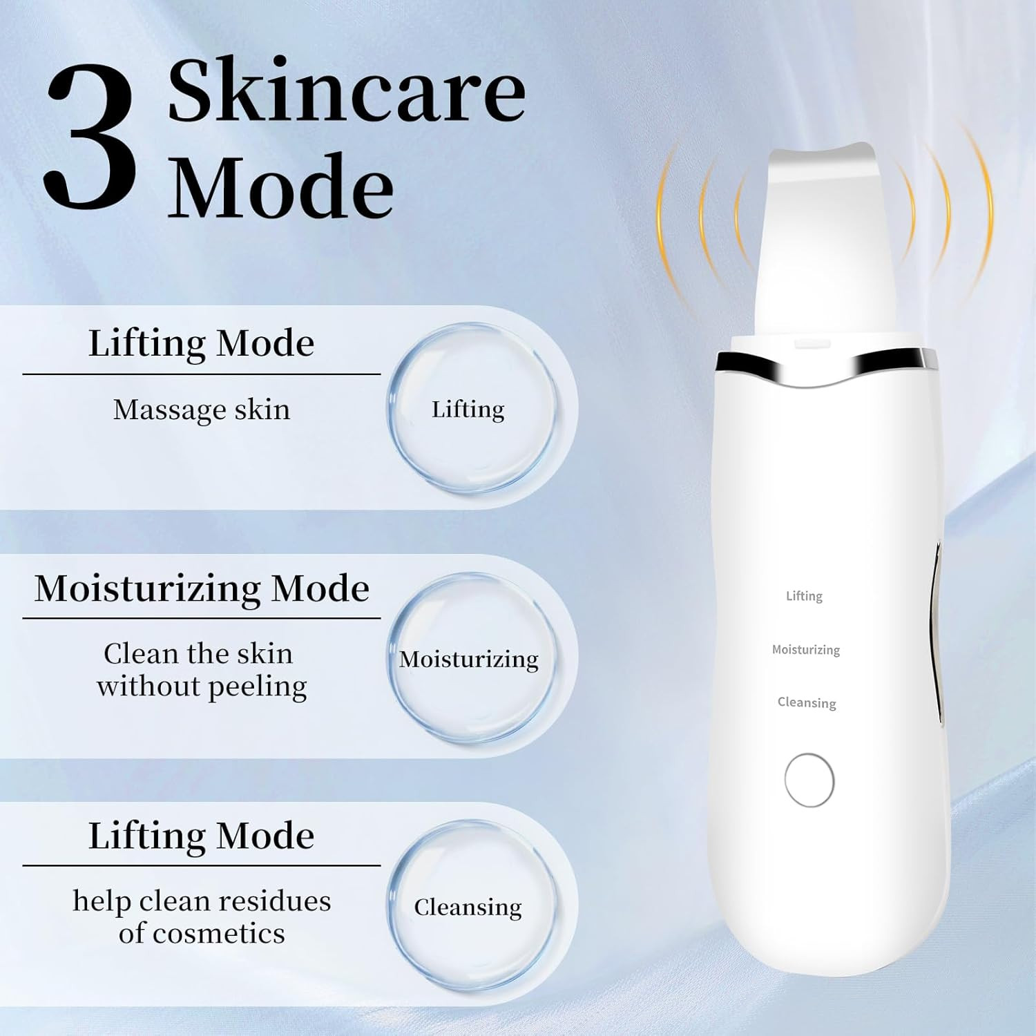 3 Mode Blackhead Remover Tool Skin Scrubber Face Spatula for Deep Cleansing