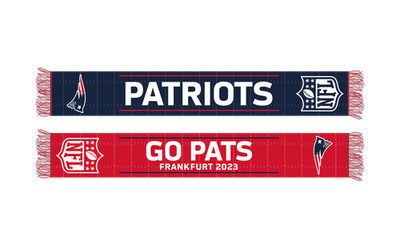 NFL Frankfurt Games 2023 New England Patriots Fan Schal 140cm x 20cm