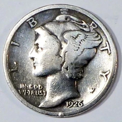 1926 Mercury Dime circulated 90% Silver Fine, Nice Coin Free Ship