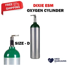 Dixie EMS Aluminum Oxygen Cylinder With Toggle Valve Size D 100020