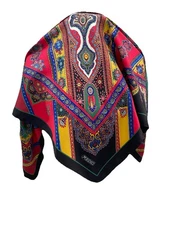 S55# Medici Vintage 100% Silk Scarf Italian Oriental  Print