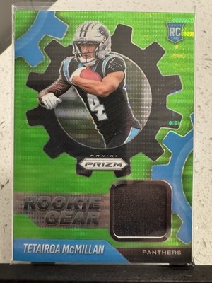 2025 Panini Prizm - Rookie Gear Tetairoa McMillan #RGR-TMC Neon Green Pulsar...
