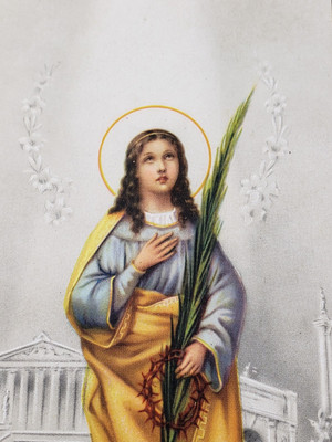 Vintage Catholic Holy Prayer Card St Maria Goretti Religious Christian A83