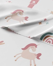 Kids Full Size Princess Bed Sheets - 4 Piece Kids Princess Sheet Set - Rainbo...