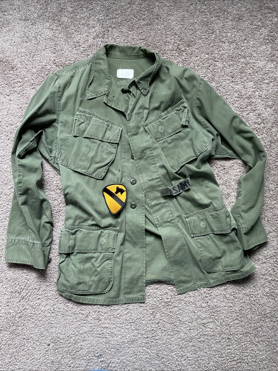 US Army Vietnam OG-107 Type 3 Jungle Fatigue Jacket Slant Pocket