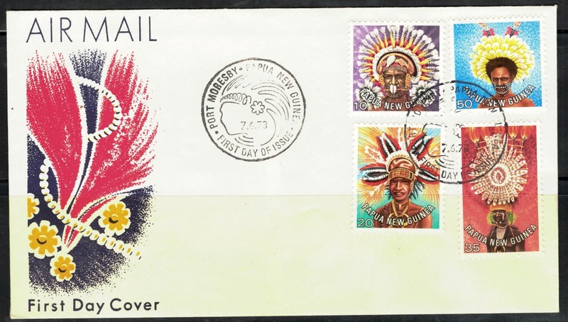 Papua New Guinea Scott 448 ** 455 in Used FDC Condition (#2)