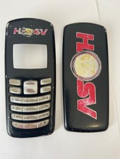 Nokia 2100 Matching Front  Rear Covers incl Keypad in HSV Black Theme Fair Cond