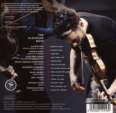 BJARTE EIKE / BAROKKSOLISTENE ALEHOUSE SESSIONS NEW CD
