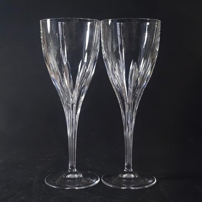 CRISTAL D'ARQUES-DURAND FEUILLE WINE GLASSES, Crystal, 8 7/8'', 8 Oz, FRANCE, 2PC