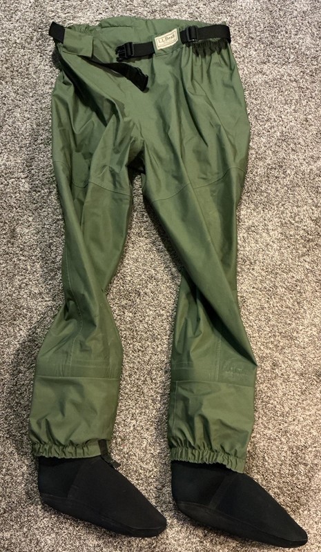 LL Bean XL Waist High Boot Foot Breathable Waders Worn 2 Times