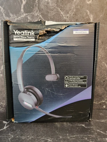 Yealink BH70 Mono UC USB-A Bluetooth Wireless Headset 1208665 New/Damaged Box