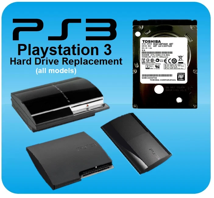 Disco duro interno PS3 500 GB Playstation 3 delgado súper delgado y USB original Foto 3 de 4