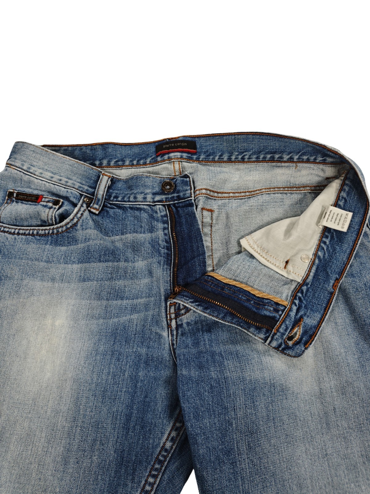 Pierre Cardin Straight Jeans Men's Size 35W 31L Blue Designer Urban Fade image 2