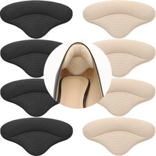 4 Pairs Heel Pads Heel Grips Liner for Loose Shoes, Heel Cushion Pads Heel Inser