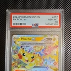 Pikachu ex Pokémon TCG Sv08 Surging Sparks Double Rare Holo PSA 10 057/191 EX