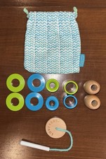 Lovevery Adventurer Play Kit Threadable Bead Kit Toy With Organic Cotton Bag