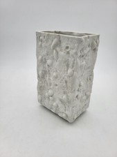 Biskuit Bisquit Porzellan Reliefvase 7821 Muscheldekor 18 cm# 60er 70er Vintage