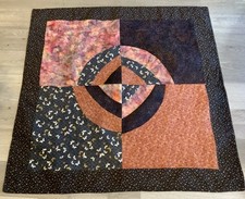 Patchwork Crib Quilt, Four Patch With Circles, Contemporary  Butterfly Prints