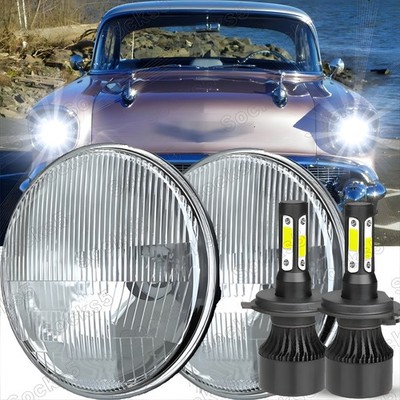 2 x 7'' Round LED Headlights for 1953-1957 Chevrolet Bel Air/150/210 Impala FORD