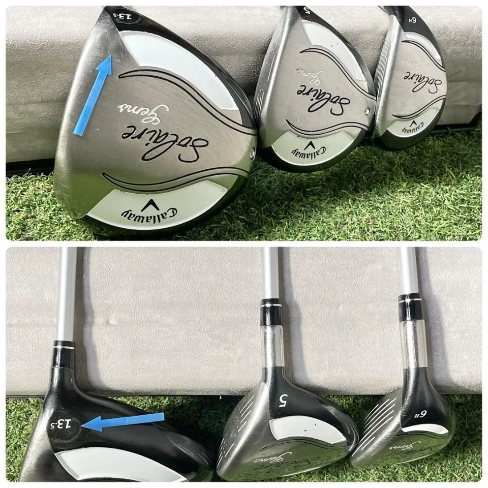 Ladies Callaway Solaire Club Set 1W 5W 6H 7i 9i Pw Sw PT 8pc RH Women Graphite - Image 2 of 4