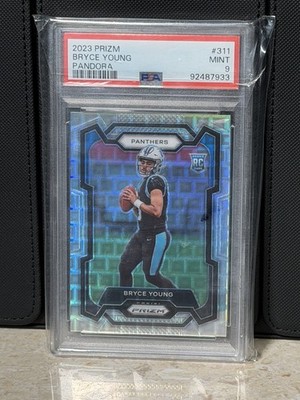 2023 Bryce Young Panini Prizm PANDORA #'d/400 ROOKIE PSA 9 MINT #311 Panthers