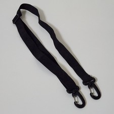 Black Adjustable Nylon Shoulder Strap Replacement 1" Width 28-49" Length Hooks