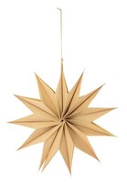 Riffelmacher Faltstern Aus Holz Und Kraftpapier Natur 30 Cm Dekofigur