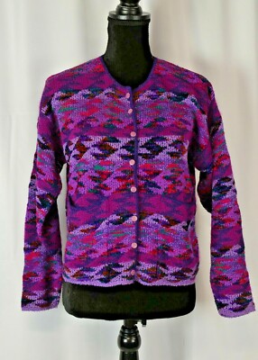 French Rags Women's Cardigan Sweater Size 1 Colorful Casual Button Up Small US