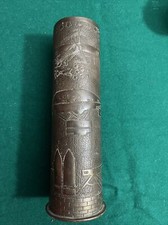 Museale Bossolo Di Proiettile Di Mortaio Inciso , Prima Guerra Mondiale 