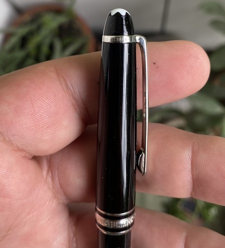 Auténtico bolígrafo Montblanc Meisterstuck 164 recubierto de platino - Imagen 4 de 8