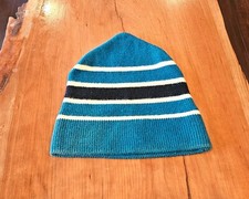 Vtg Vermont Originals 100 Wool Beanie Winter Hat Ski Teal Blue Made USA