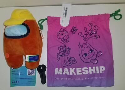 Among Us Orange Engineer Crewmate Plushie Makeship Only 491 Made Brand New CIB