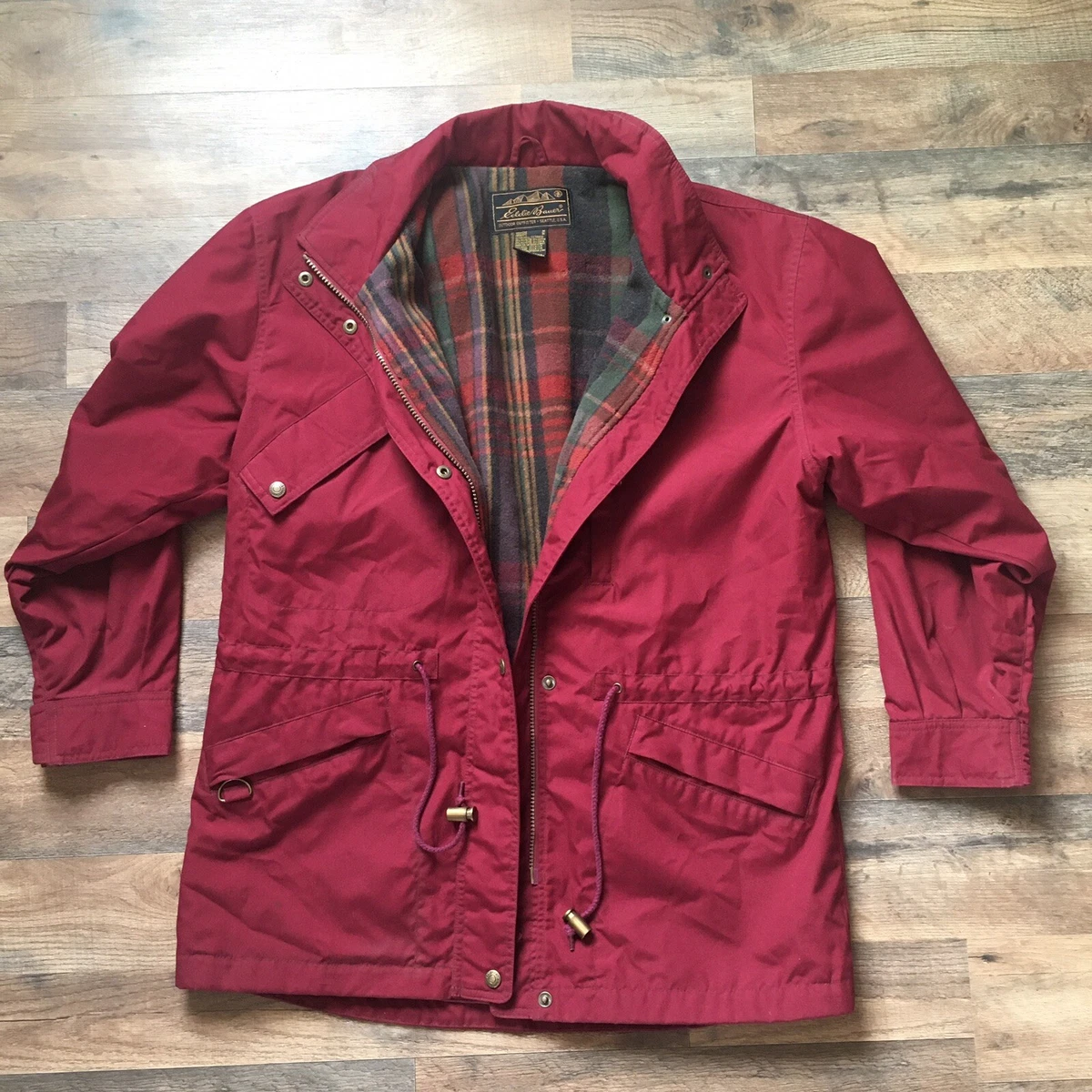 Jacket with shop plaid inside