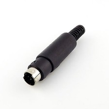 5 Pin Mini DIN Mini-DIN Male Plug S-video Connector Adapter With Plastic Handle