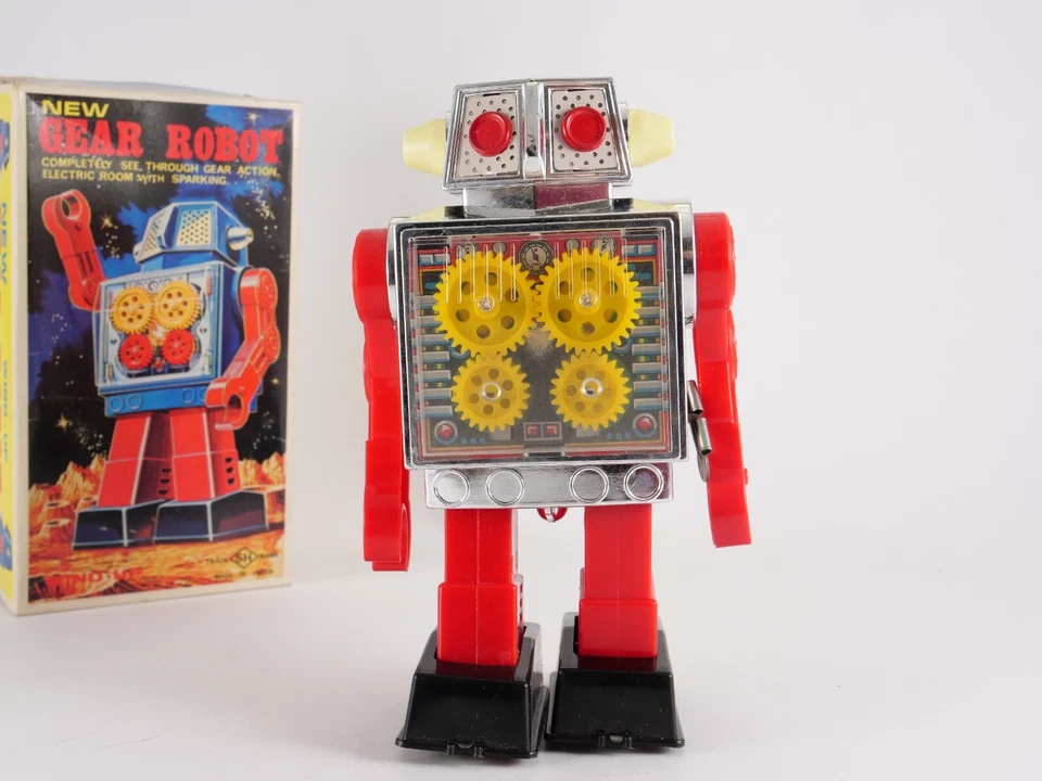 Gear Robot Vintage SH - Jouet Mécanique avec Boîte d'Origine 20 cm - Photo 3/4