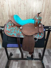 Z.A. Enterprises Premium Genuine Leather Western Horse Saddle with Tack Set.